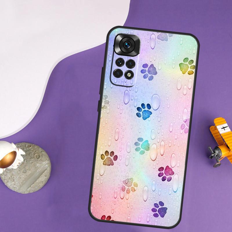 Dog Cat Paw Case For Xiaomi Redmi Note 13 Pro 14 12 9 10 11 Pro 10S 11S 12S Redmi 14C 13C 10C 12C Cover