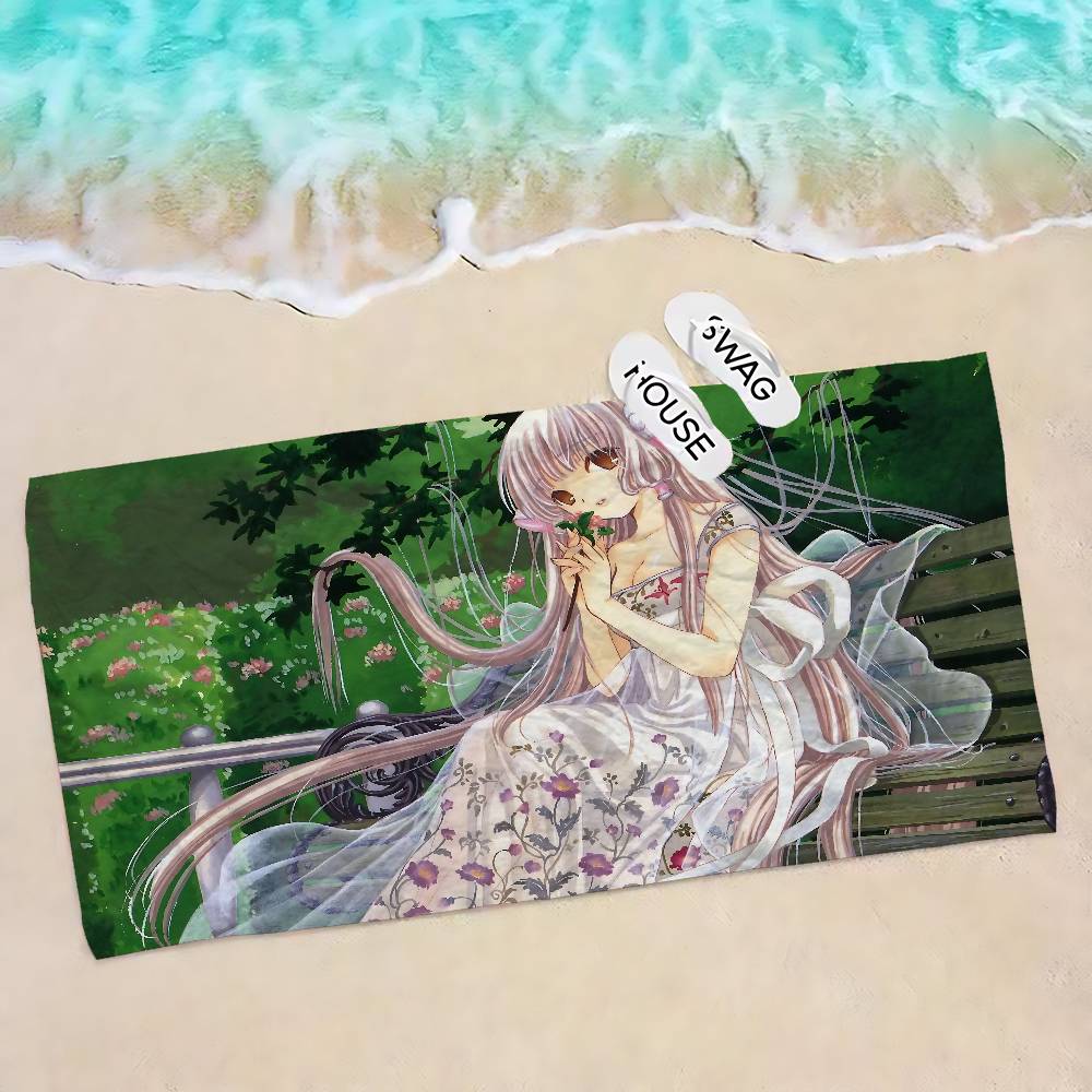 

C-Chobits Cartoon Classic Anime Microfiber Printed Beach Towel Mountain Climbing Yoga Beach Swimming Running Absorbent Towel W30*H60(CM)
