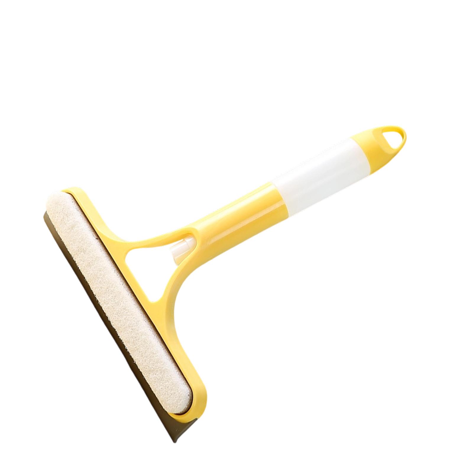 

Multipurpose Cleaning Sponge Scrubber Squeegee Combo Plastic Silicone Material Streak Free жёлтый