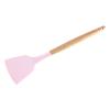 1PC Silicone Wood Turner Soup Spoon Spatula Brush Scraper Pasta Server Egg Beater Kitchen Cooking Tools Kitchenware Green/Pink