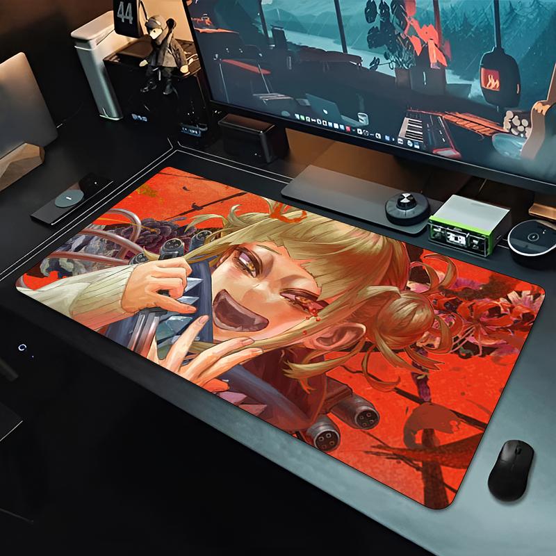 Toga Himiko My Hero Academia Chica Kawaii Alfombrilla para Ratón Portátil Grande Oficina Anime Alfombrilla para Ratón Caucho Natural Sobredimensionada Teclado Alfombrilla de Escritorio