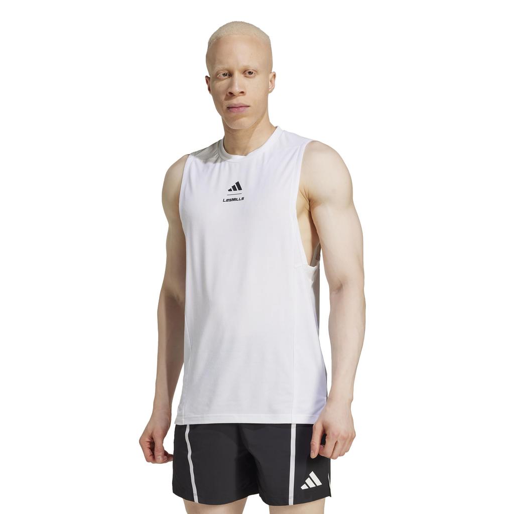 Adidas Les Mills Graphic Tank Top JRS33 KRL50 White Men's (JJ1434) J/M