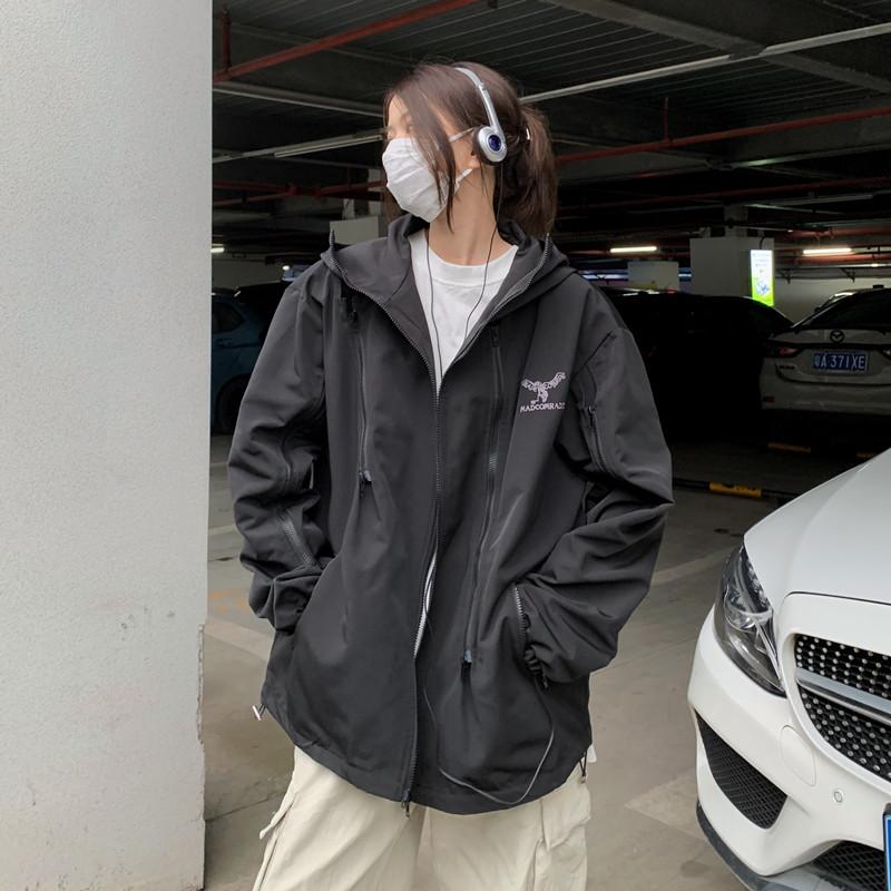 Jachete Femeie Cu Glugă Largi Streetwear Trenci Roșu Haine Moda Îmbrăcăminte