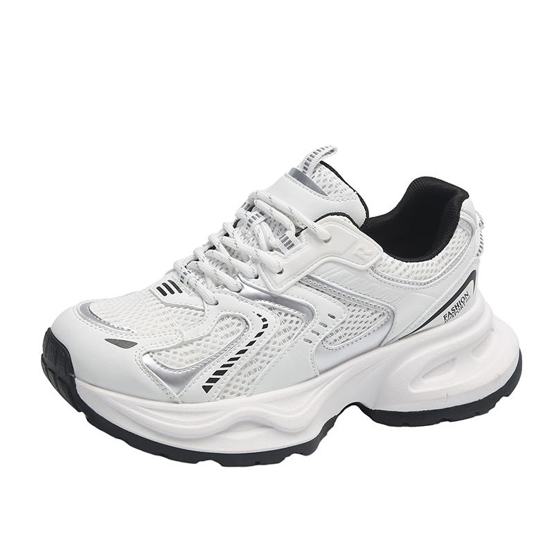 

JOZHAMTA/женские кроссовки на плоской подошве, обувь на платформе в стиле пэчворк, повседневные женские кроссовки из мягкой кожи с толстой подошвой и круглым носком, размер 35-40 40