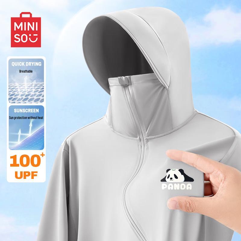 

MINISO Men s Hooded Ice Silk UPF100+ Sun Protection Jacket M