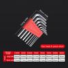 8Pcs Allen Wrench Metric Wrench Inch Wrench L Wrench Size Allen Key Short Arm Tool Set Easy To Carry In The Pocket