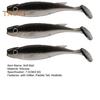 3Pcs 7.5CM/2.6G Soft Fishing Lure with Glitter Paddle Tail Realistic Bionic Colorful Silicone Artificial Bait Freshwater Saltwater Fishing