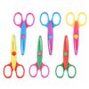 1/6PCS DIY Color Lace Scissors Comfortable Hand Wavy Pattern Art Safety Scissors Small Round Head Stationery Paper Cutter