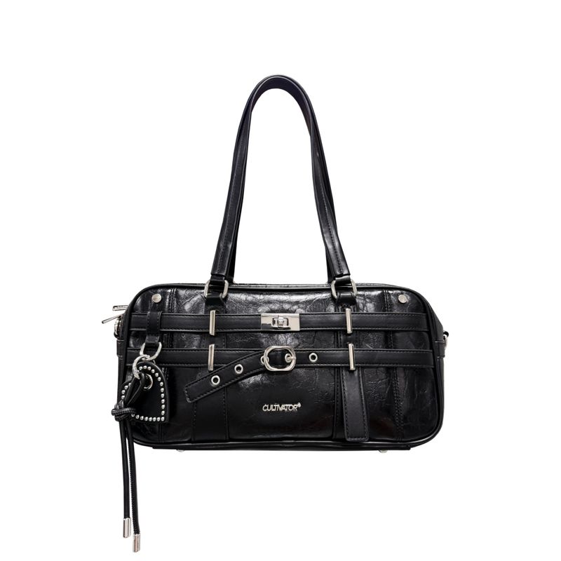 

Cultivator Original Niche Oil Wax Leather Gyaru Millennium Shoulder Shoulder Commuter Bowling Bag 2025 Amoi Black (In Stock)