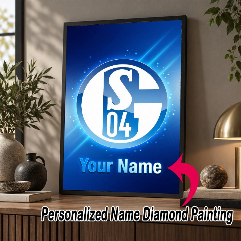 Custom Name Schalke 04 FC 5D Diamond Painting Personalized Full Drill Diamond Art Kit Gift