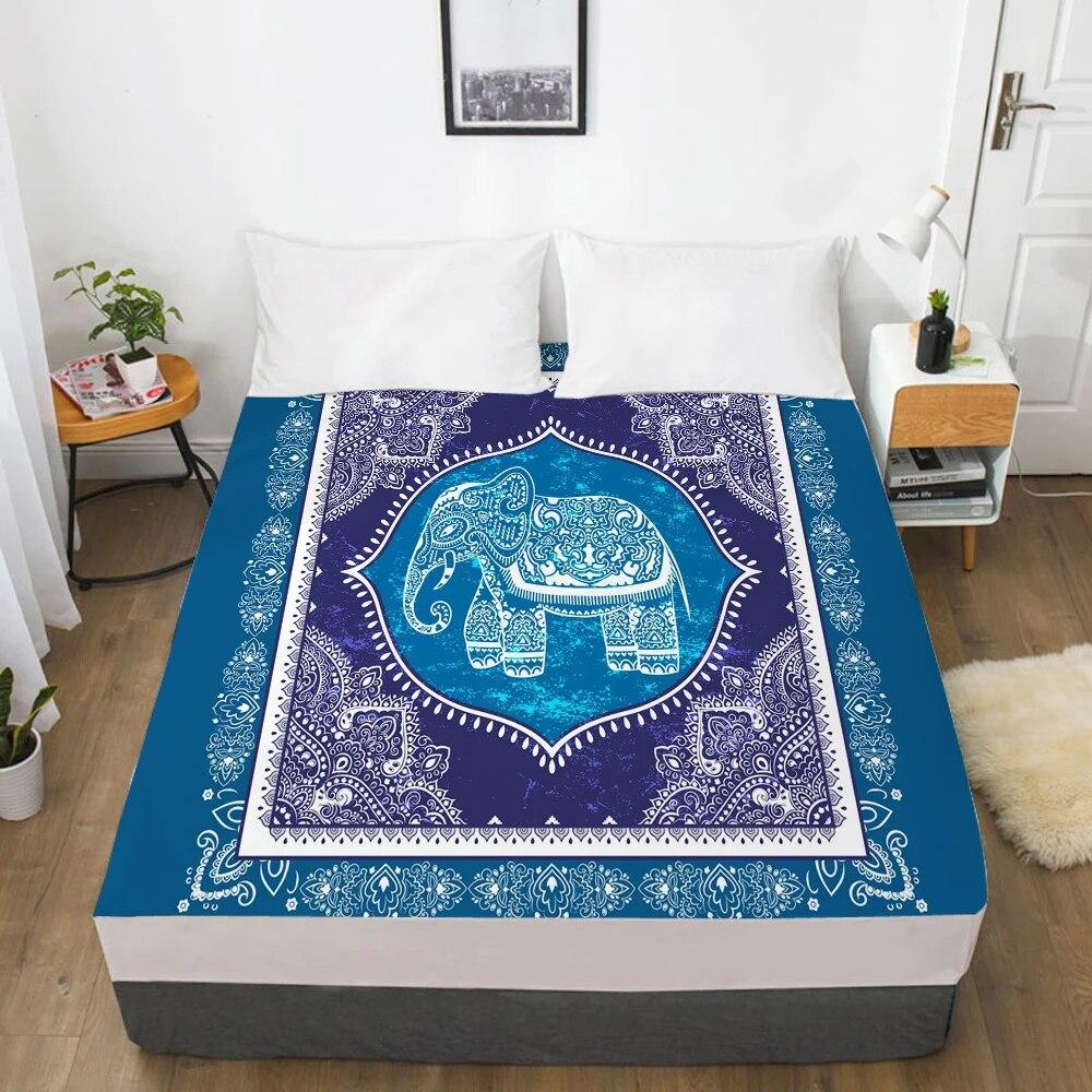 Προσαρμόστε Σεντόνια με Λάστιχο Κάλυμμα Στρώματος με Ελαστική Ταινία 3D Σεντόνι Λευκά Είδη 180x200 90x200 Σεντόνι Κλινοσκεπάσματα Βοημία