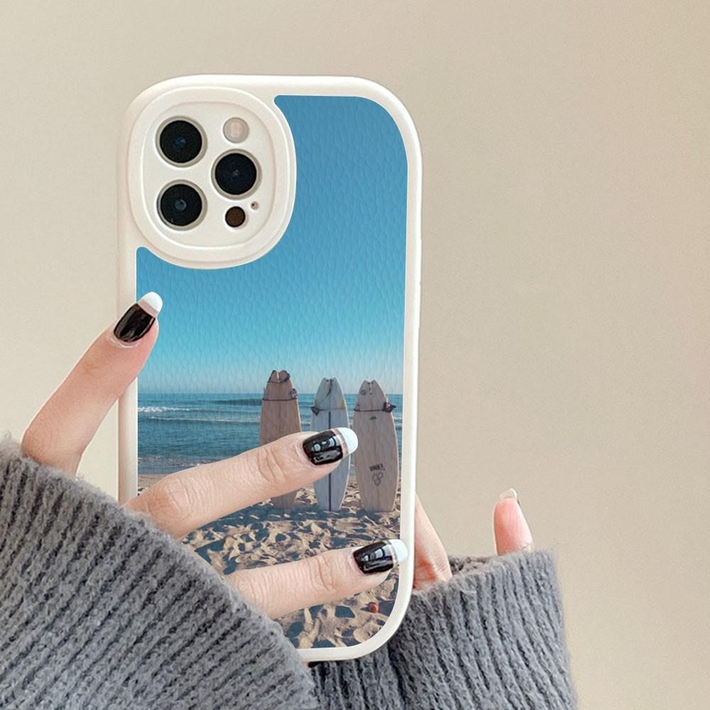 

Summer Beach Phone Case Hard Leather For iPhone 14 13 12 Mini 11 14 Pro Max Xs X Xr 7 8 Plus Fundas iphone 12