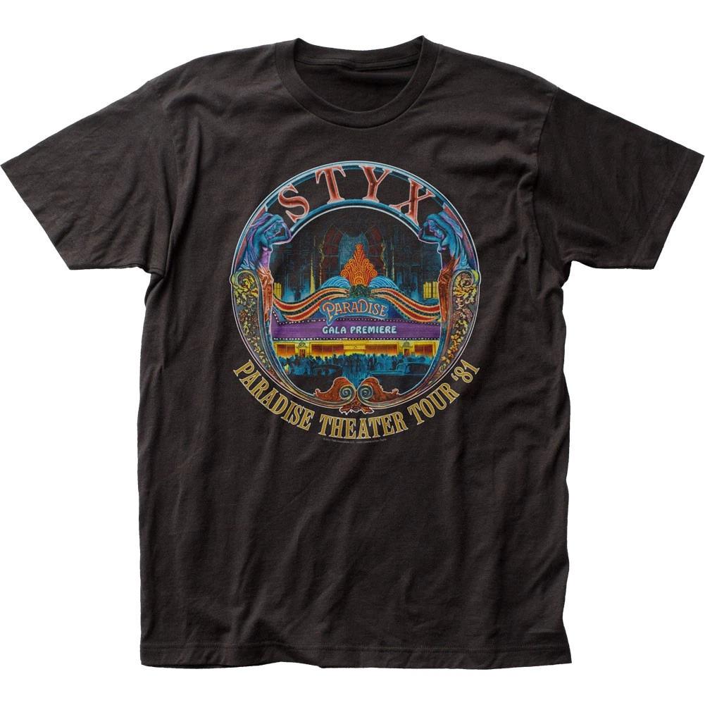 Styx Paradise Theater Tour Mens T Shirt Music Classic Concert Rock Band Black 4XL