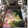 Wicked Glinda Aestheti Printed Crystal Velvet Area Rug, Soft Anti-Slip Water Absorbent Floor Mat for Living Room Bedroom