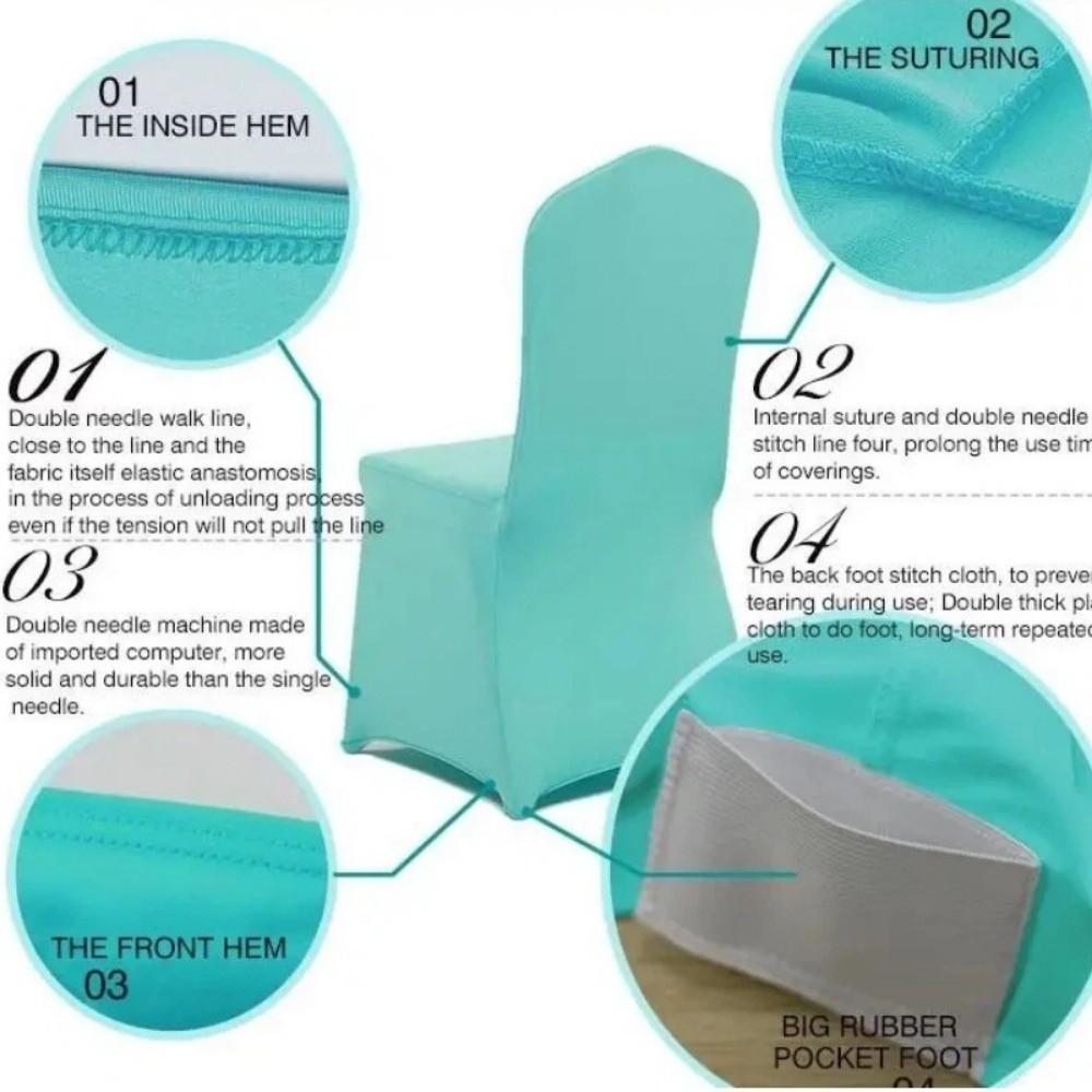 Elastic Wedding Chair Covers Spandex Seat Cover Stretch Slipcover  Dining Party Celebration