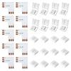 30pcs 3535/2835 LED Strip Connectors 8mm/10mm 4 Pin Connectors L Shape Connectors  LED Strip Lights