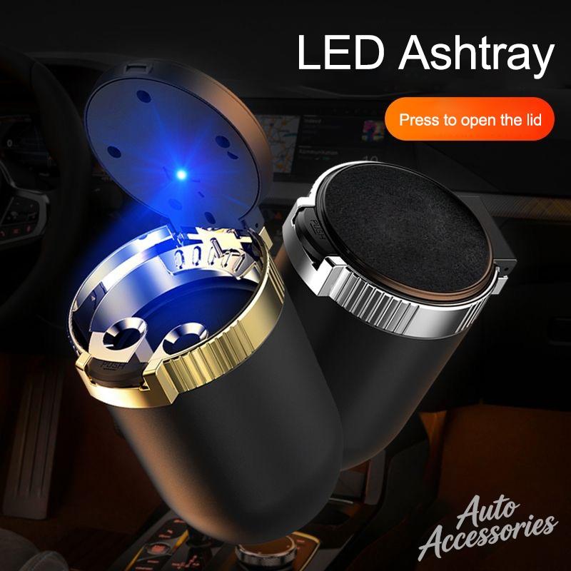 Car Ashtray Creative Storage With Lid LED Light Suede Ashtray Accessory For BMW X1 X2 X3 X5 X4 X6 X7 G32 G11 G12 F40 F30 F20 F34 X111