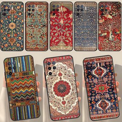 Persian Carpet Floral Pattern Case For OPPO A53 A53S 2020 A5 A9 A31 A52 A72 A94 A74 A54 A83 A91 A93 A16 A15 Back Coque