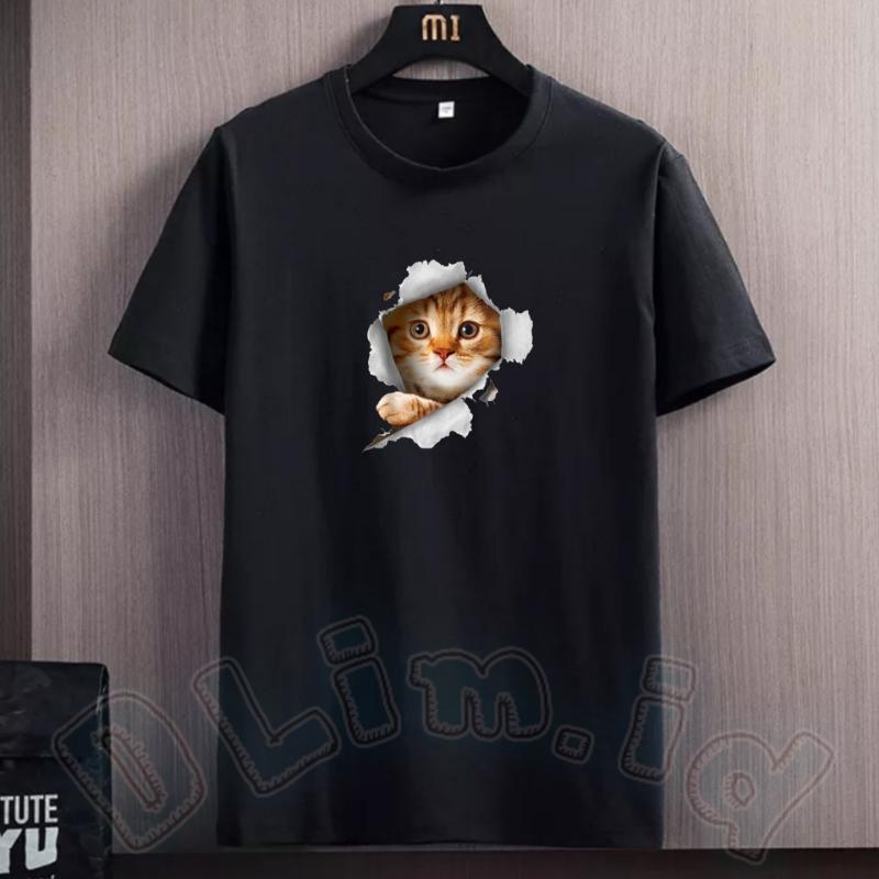 3D Cat T-shirts Cool Men s T-shirts Men s Clothing S