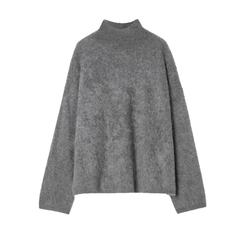 CS Fall and Winter New Arrival Women's Clothing Casual Straight-Leg Version Pure Color Turtleneck Cashmere Blend Knitting Sweater 1230575