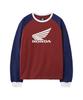PHYPS MOTORCYCLE Tri Color Raglan Long Sleeve Red