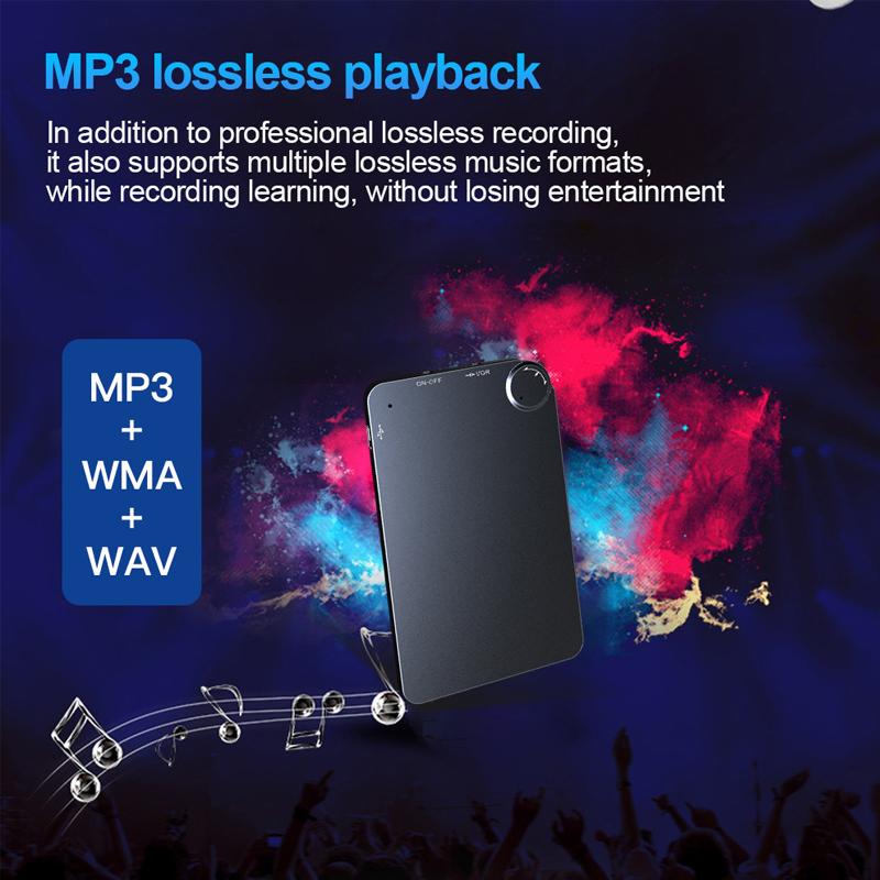 Ultra-Thin Card Mini Activated Digtal Voice Recorder 4-64GB Noise Reduction USB Flash Drive Dictaphone Sound Record MP3 Player