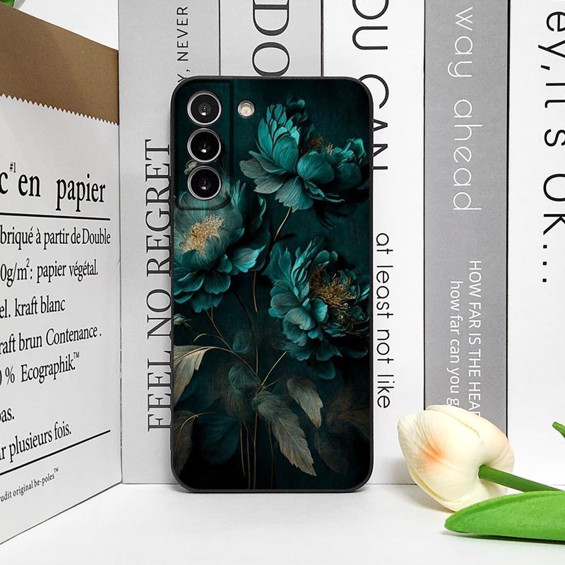 Blumen Pfingstrosen Druck Vintage Blumenmuster Handyhülle für Google Pixel 9A 8A 7A 6A 6 7 PRO 8 9 Pro XL 5G Stoßfest Weiche Hüllen
