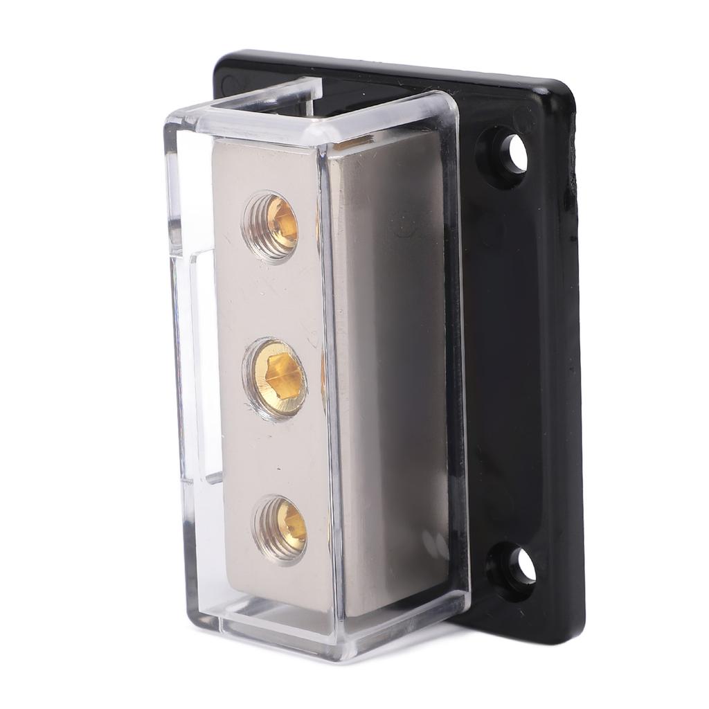 2 Way Power Distribution Block 0GA In 4GA Out Distribution Connecting Block Universal for Car Audio