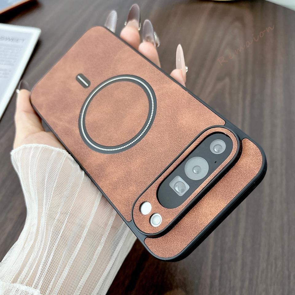 

Armor Magnetic Retro Leather Phone Case for Google Pixel 10 9 7 8 Pro XL 10A 9A 8A Shockproof Protector Cover For Pixel 9