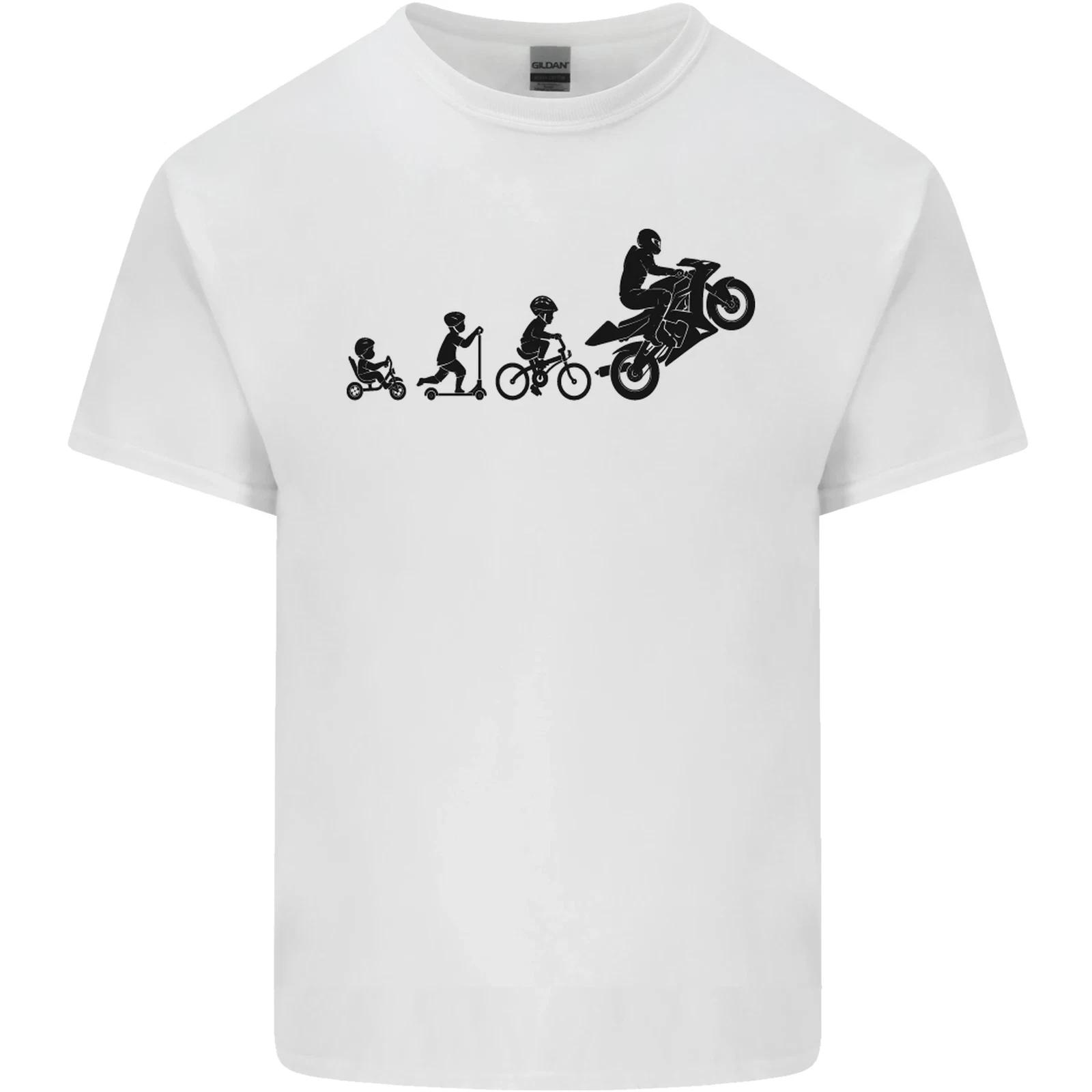 Motorbike Evolution Funny Biker Motorcycle Kids T-Shirt Childrens 3XL