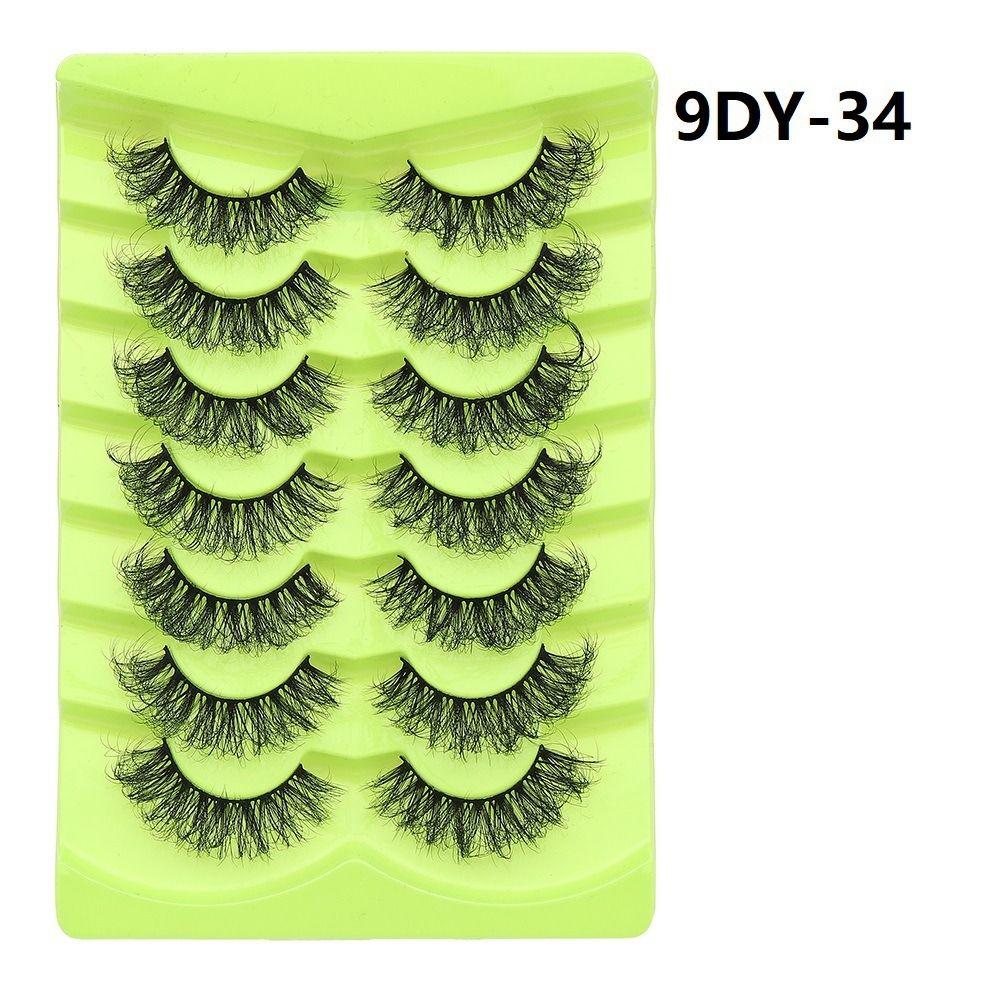 7 Pairs Natural Long False Eyelashes Thick Fluffy Lashes 3D Mink Lashes  Cosmetic Tool