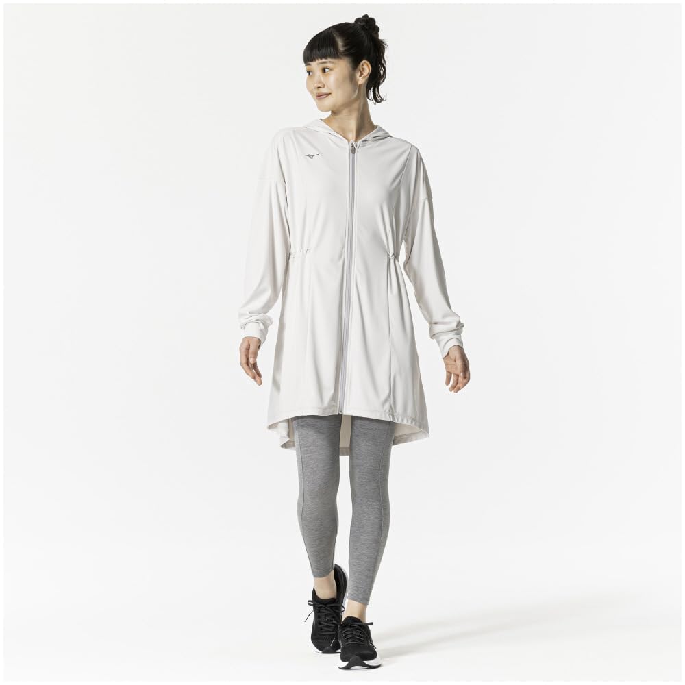 Mizuno Stretch Smooth Training UV White 32MCB870 Women's Hoodie, Protection, Sand,