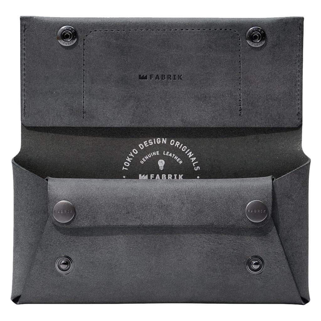 FABRIK Long Large Easy Genuine and Black Wallet, Wallet, Capacity, Access, Compact, Thin, Leather, Men's Women's, Stylish, Gift, Fabric,