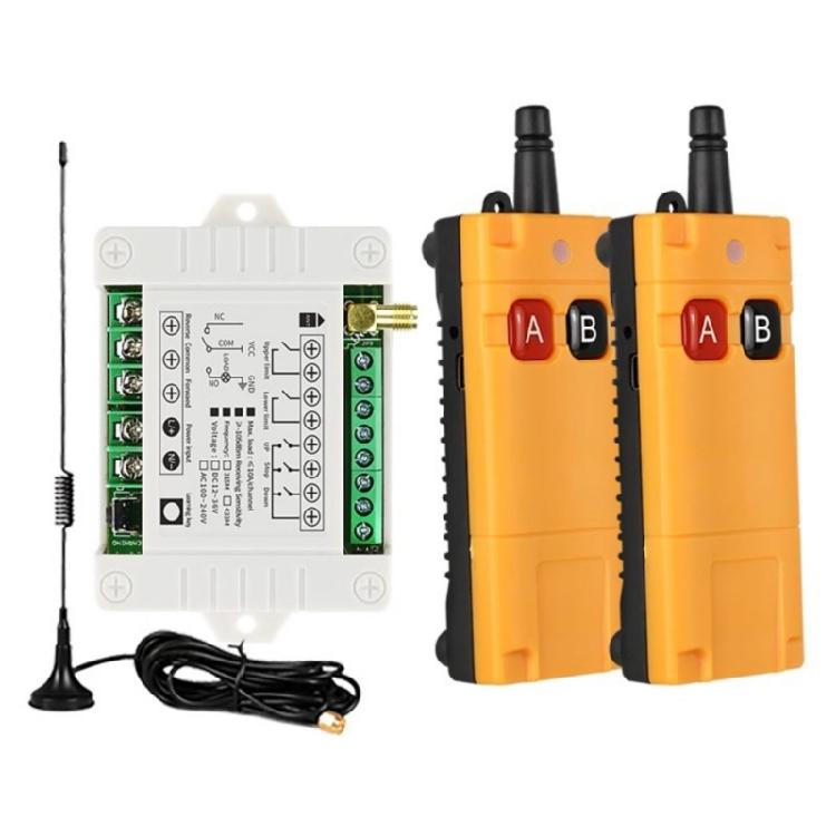 433Mhz Wireless Remote Control Switches Transmitter With 2 Channel RF Remote Relaying Receiver Module for Garage Door