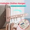 2Pcs 7 Holes Portable Folding Clothes Drying Rack - Travel Essentials For Laundry Collapsible With Hook - Clothes Rack RV Essentials