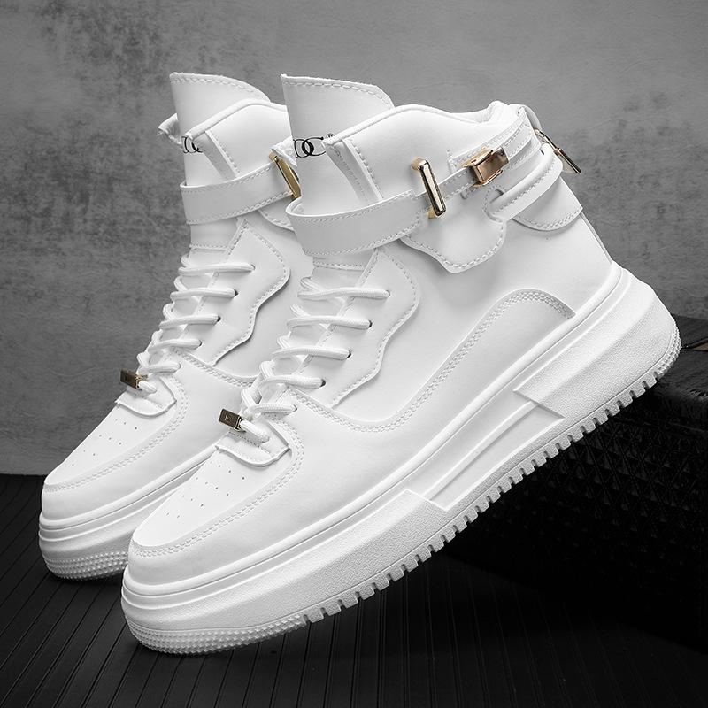 Men's 2024 Autumn/Winter British Style Mid-Top Martin Boots: Trendy, Thick-Soled Casual Sports Footwear