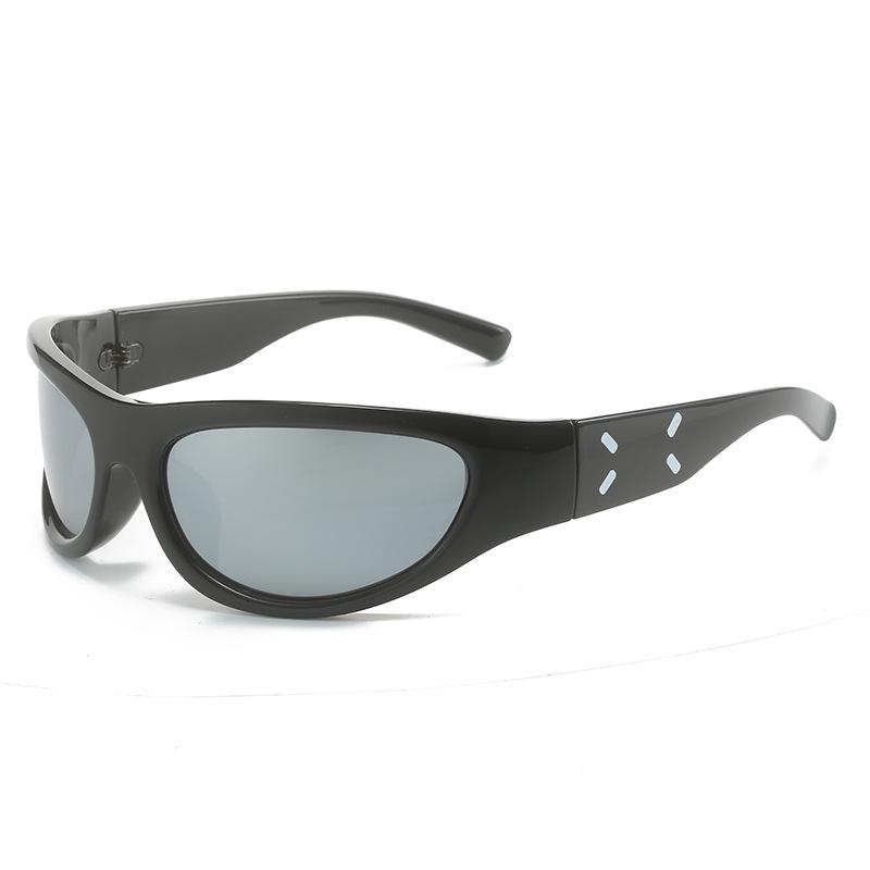 Neue Zukunftstechnologie Sense Sonnenbrille Konkave Form Foto Sport Sonnenbrille Welle Y2K Spice Girl Reitsonnenbrille