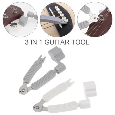 Multifunktionales Gitarrenwerkzeug, Saitenkurbel und -schneider für Gitarre, Stegstiftabzieher, Peg Winder