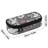 Pencil Bag Neat Design Durable 300D Polyester Smooth Zipper with Main Compartment Mesh Pocket and Pen Slots for Teens and Students
