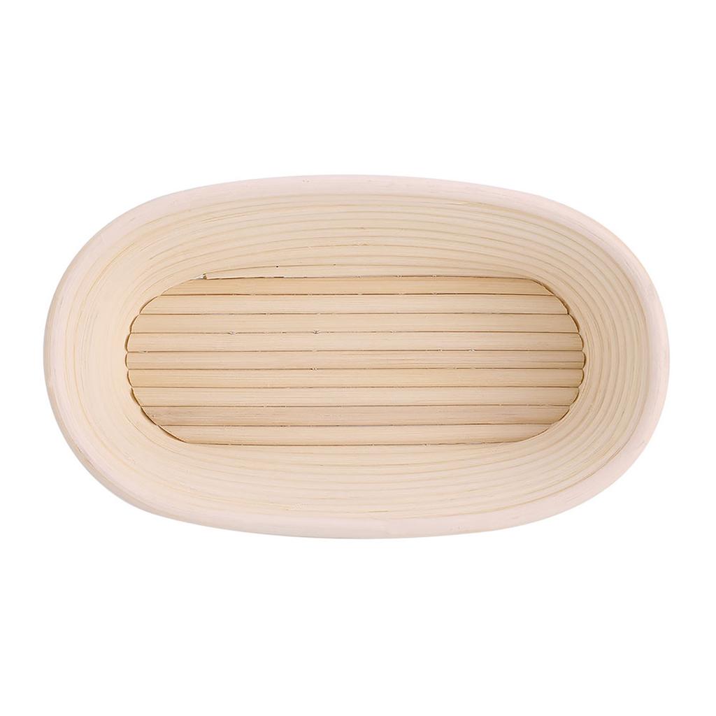 Handgefertigter ungebleichter natürlicher Rohr-Gärkörbchen Teig Brot Backset 25x14.5x8cm