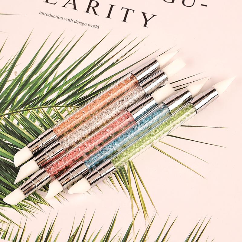 Crystal Double-Ended Silicone Nail Art Pen & Polymer Clay Tool Set