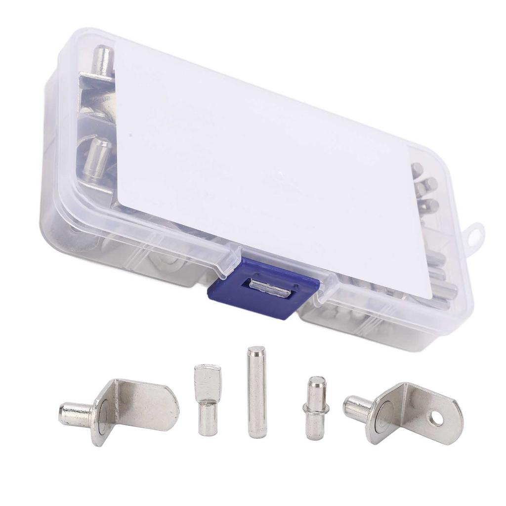 88Pcs 5 Styles Shelf Pins Kit Nickel Plated Shelf Support Pegs for RV Cabinet Bookshelf Display Cabi