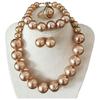 Vintage Style Necklace Bracelet Earring Ring Sets Light Luxury French Pearl Necklace  Women