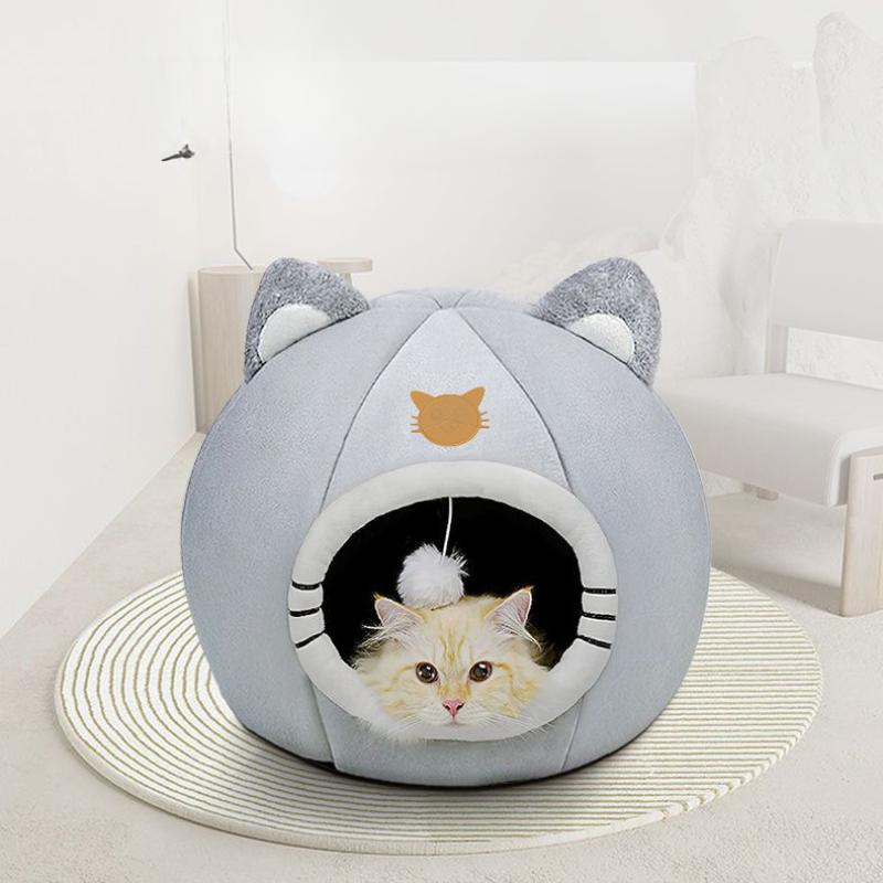

Cat Nest Warmf Four Seasons Універсальне собаче гніздо Little Teddy Cat Supplies Ліжко для домашніх тварин Килимок для сну Villa Warmth Кошик для сну для собак Килимок для сну для домашніх тварин S сірий