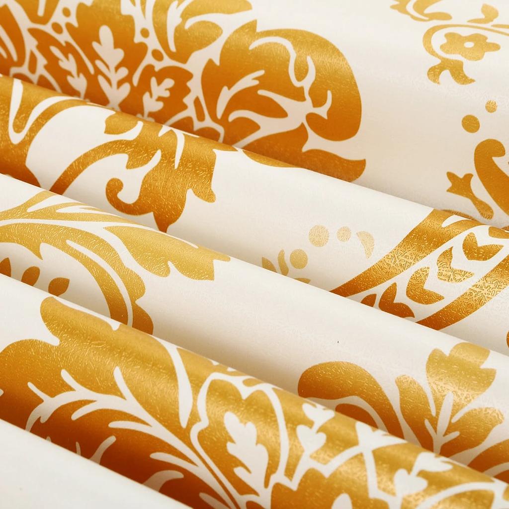 Пленка Supretto самоклеющаяся 8 м, белый с золотом (Арт. 71260002)