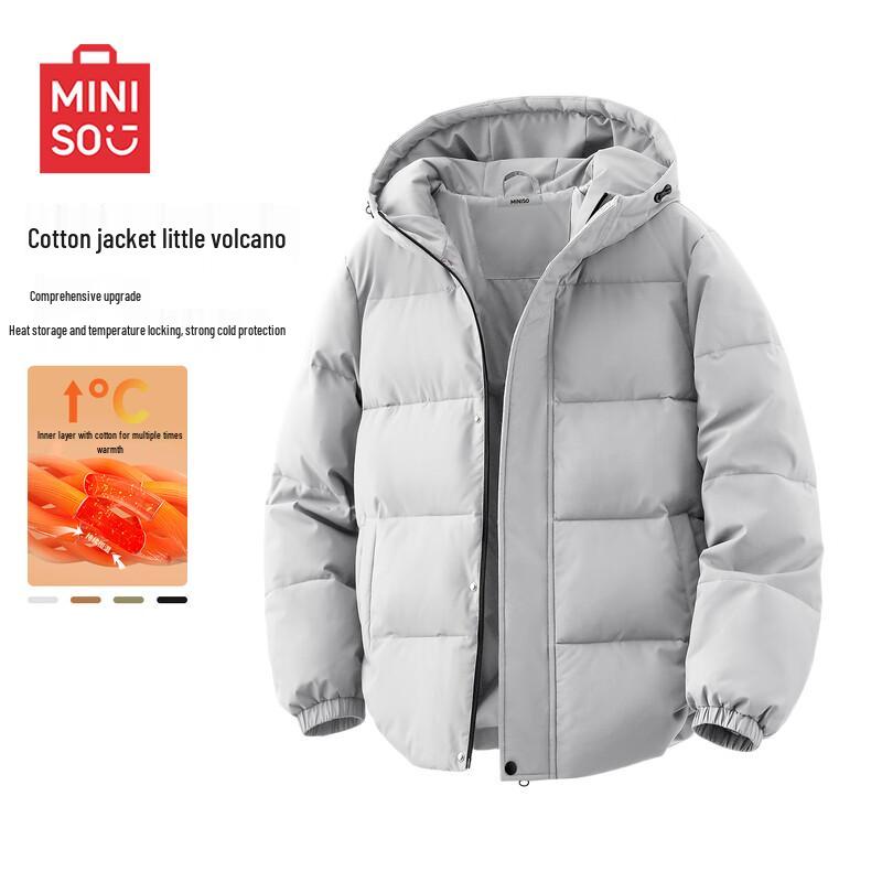 

MINISO Men s Winter Hooded Padded Jacket 2XL