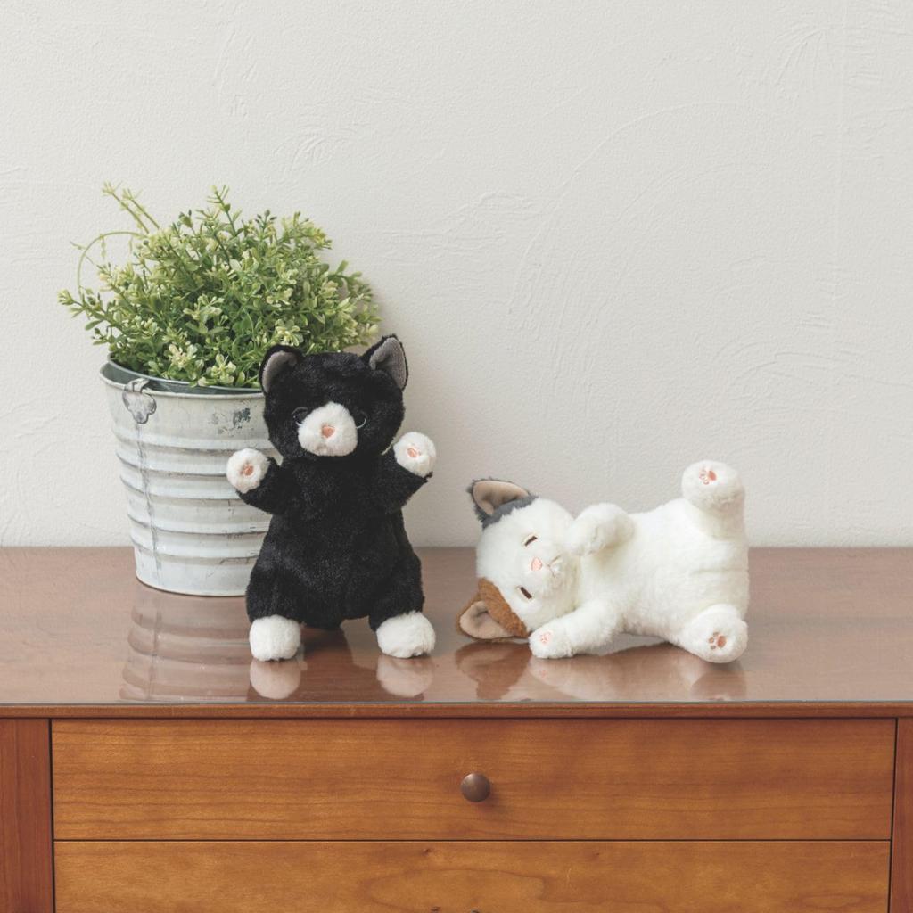 Live Heart Mascot Posies Black Cat (approx. 16cm Long) Cute Cat Plush Figurine 37770-73