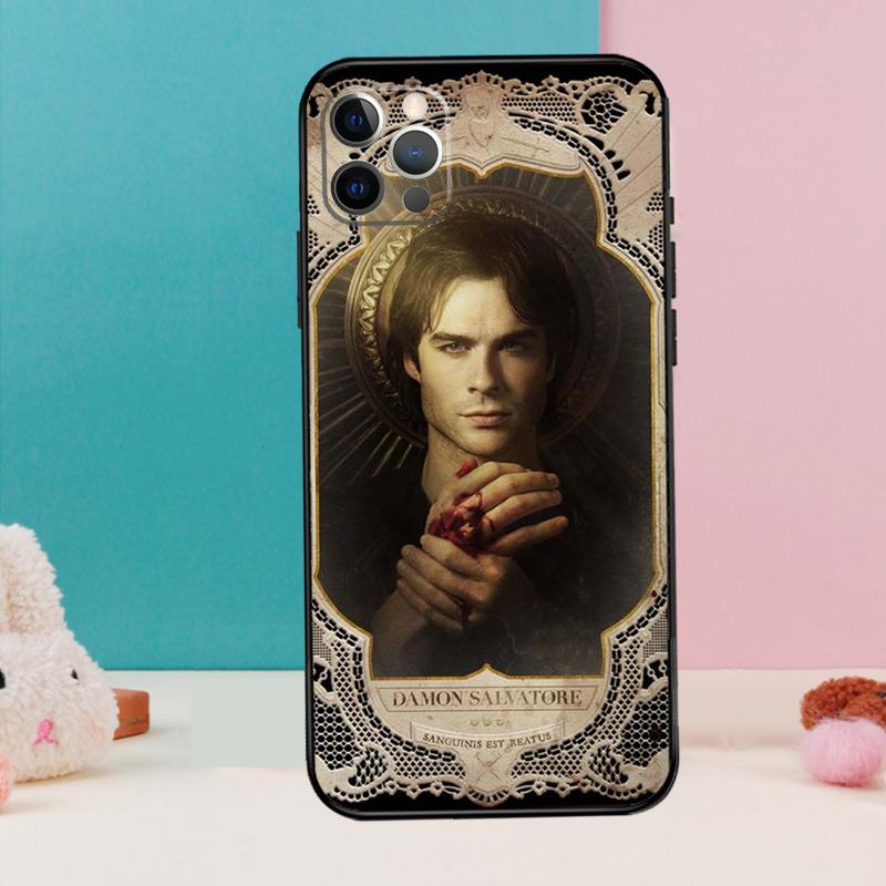 Damon Salvatore Vampire Diaries Phone Case For iPhone 17 Air 16 15 13 12 11 14 Pro Max 12 13 mini 15 16 Plus 16e Cover Coque