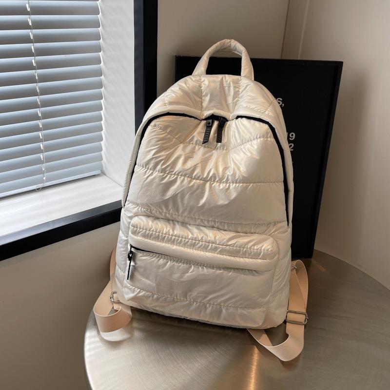 New Popular Cotton Clothes Backpack Women's Casual Versatile Space Cotton Backpack Large Capacity Lightweight Bag