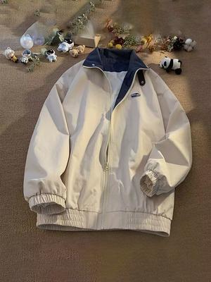 American Style Baseball Jacket Boys Spring and Autumn New Bf Lazy Style Thin Jacket Casual Top